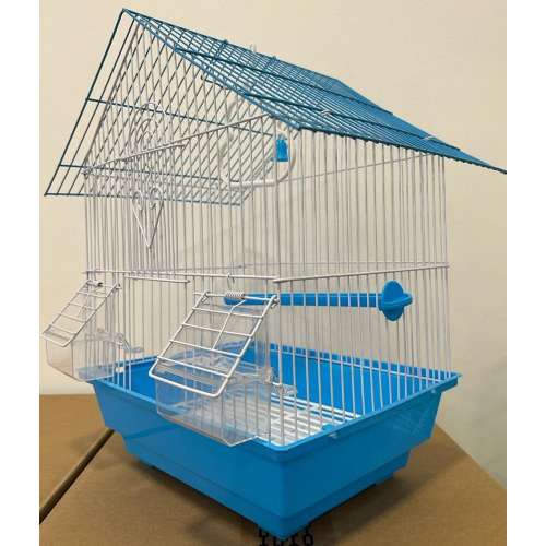METAL BIRD CAGE A101 CM 28X38X21 - LIGHT BLUE METAL BIRD CAGE A101 CM 28X38X21 - LIGHT BLUE